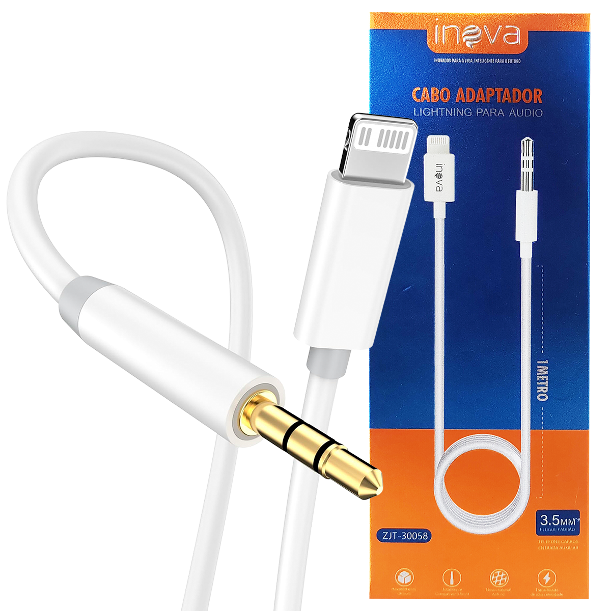 Adaptador Lightning para P2 Macho Inova ZJT-30058