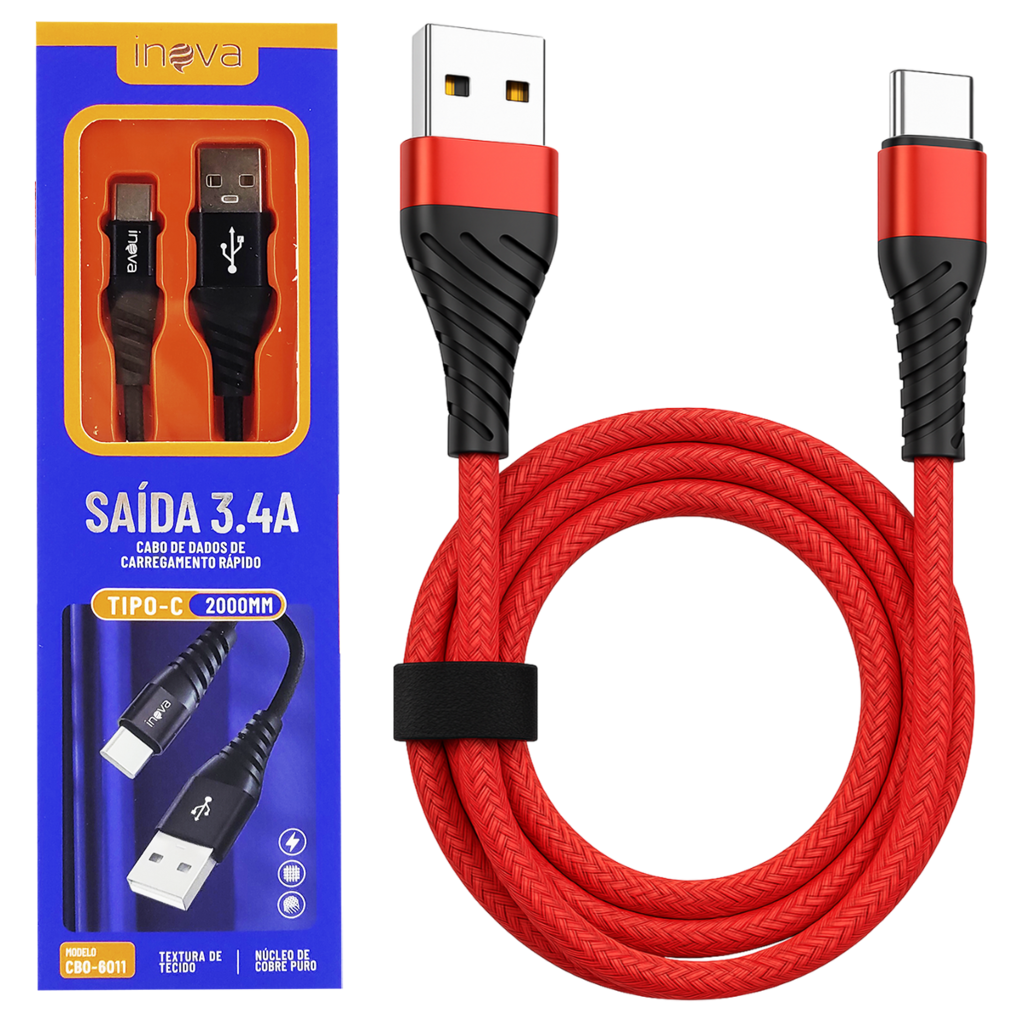 Cabo Tipo C 2 metros Inova KV-6011 (CT)