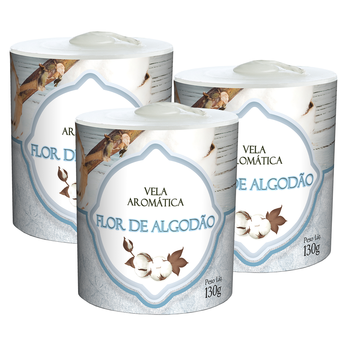Vela Aromática Flor de AlgodÃ£o