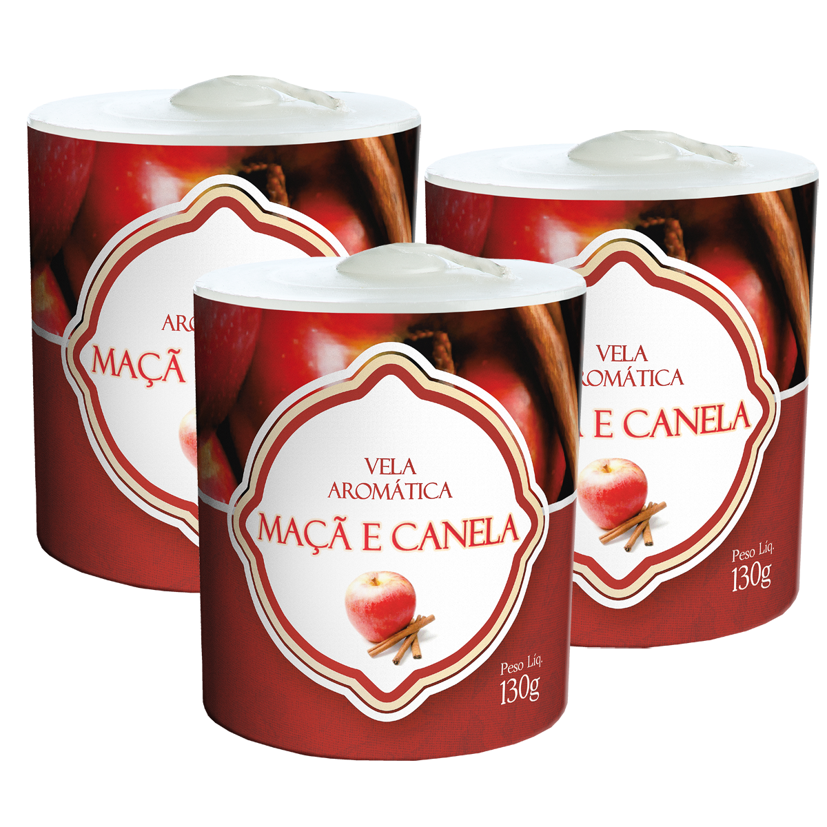 Vela Aromática Maçã e Canela