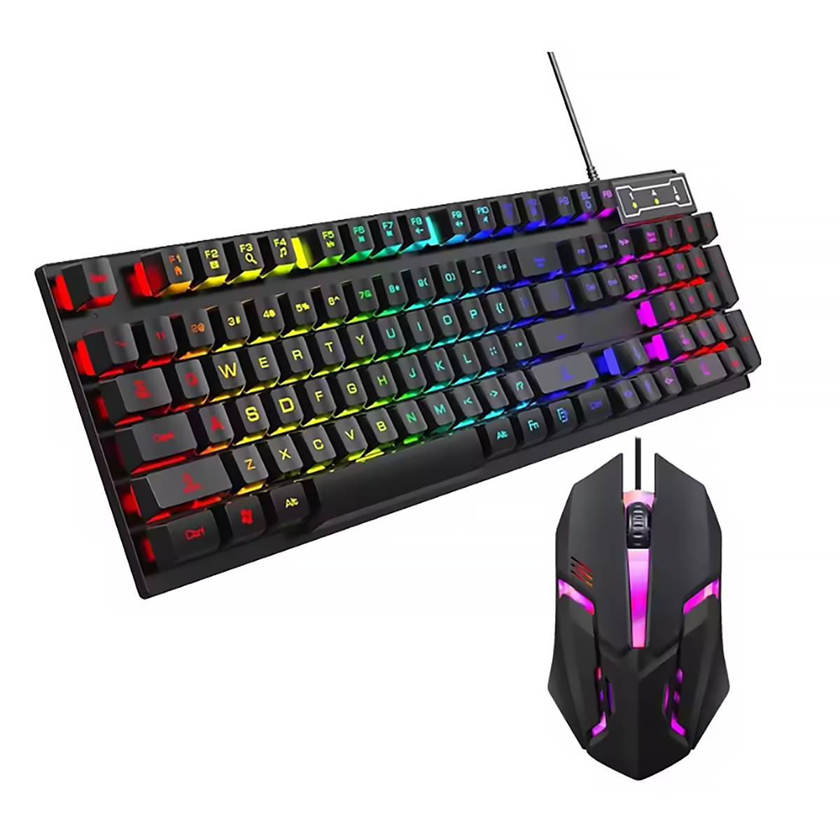 Kit Teclado e Mouse LED Com Fio Lehmox LEY-2074
