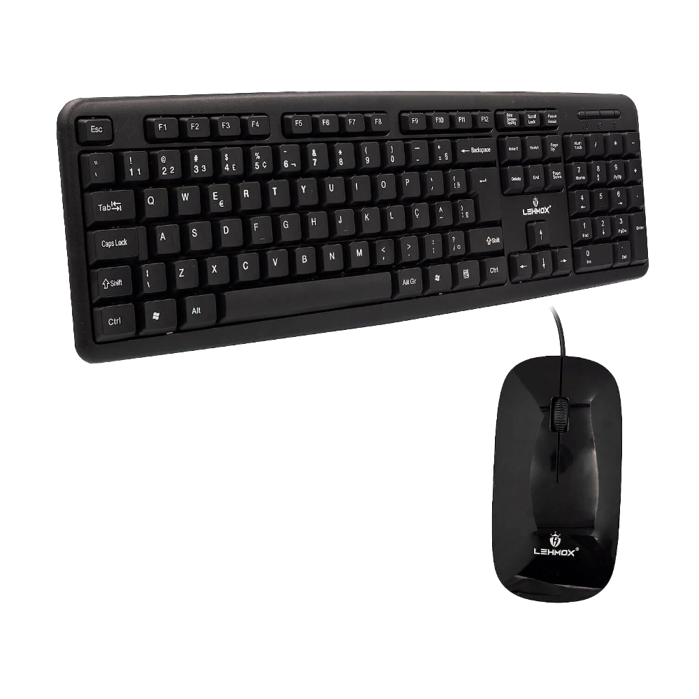 Kit Teclado e Mouse Com Fio Lehmox LEY-214