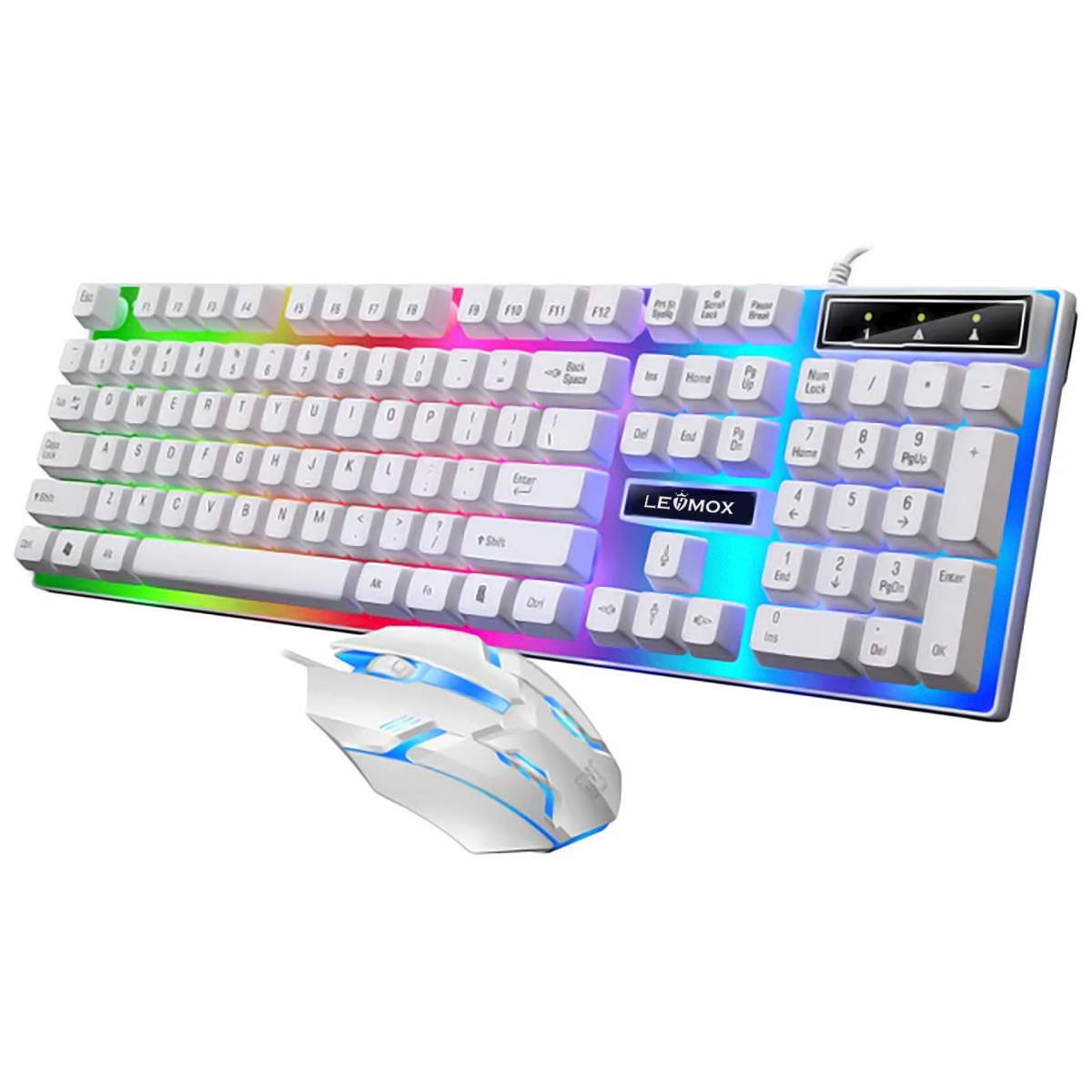 Kit Teclado e Mouse Gamer LED Lehmox LEY-2073