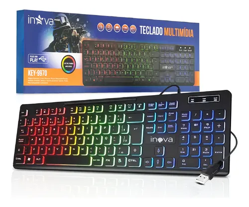 Teclado com Fio LED Inova KEY-9970