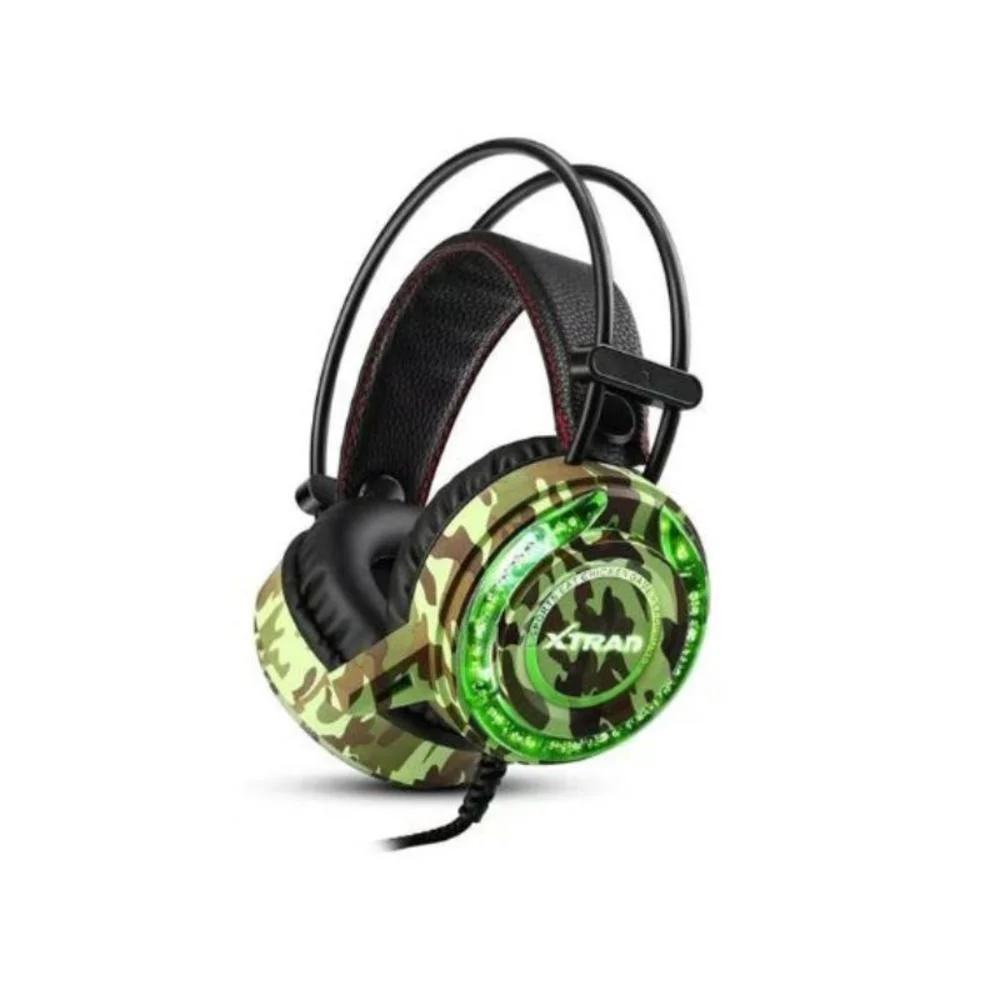 Fone de Ouvido Gamer Verde Camuflado Xtrad LC-827