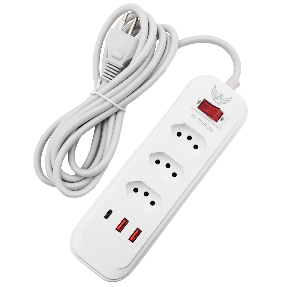 Extensão Tomada 3m 3T 2U 1C Altomex AL-7506-3M