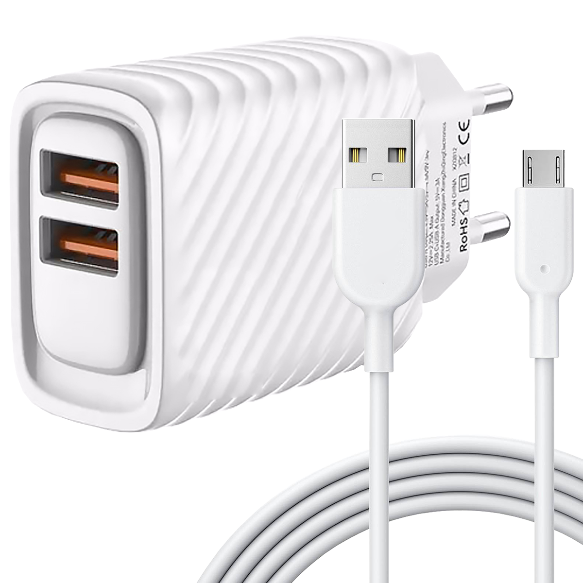 Fonte 3.1A com Cabo Micro USB V8 Inova CAR-3115S