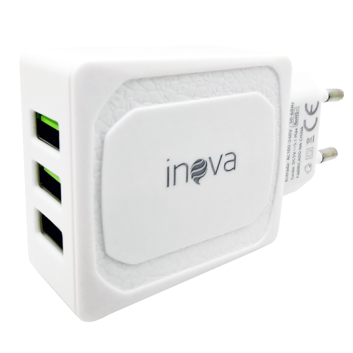 Fonte 5.1A 3 Saidas USB Inova CAR-3253F