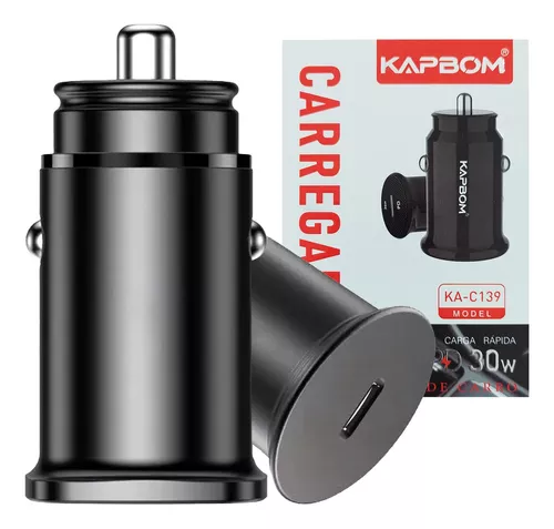 Carregador Veicular 1 Saída Tipo C Kapbom KA-C139