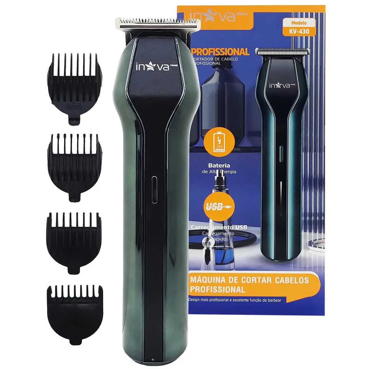 Aparador de Pelos Inova KV-430 Cinza