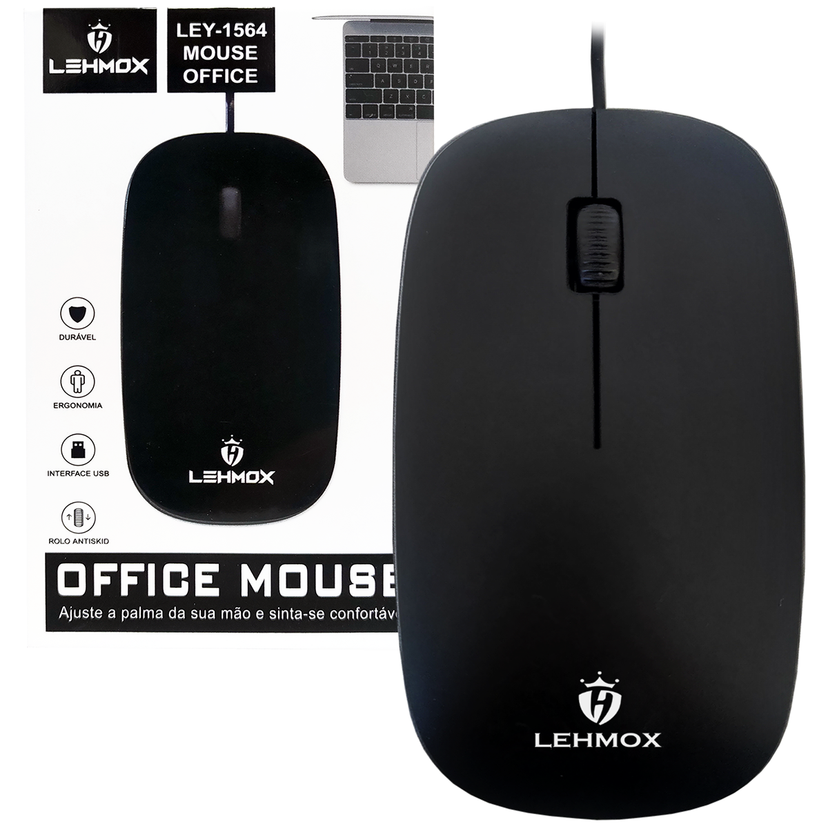 Mouse com Fio Office Lehmox LEY-1564