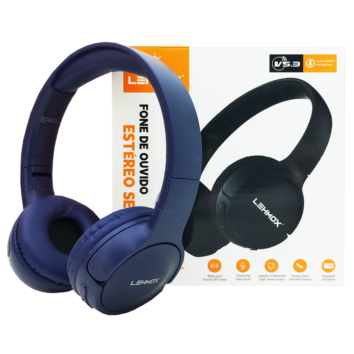 Fone de Ouvido Headset Bluetooth Lehmox LEF-1061C