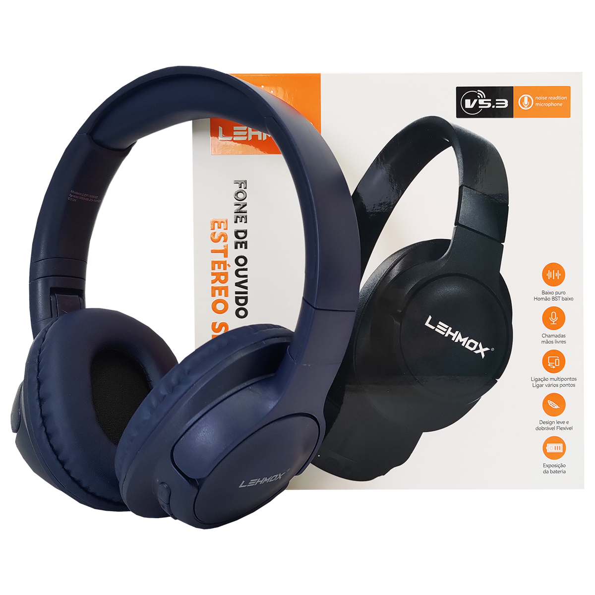 Fone de Ouvido Headset Bluetooth Lehmox LEF-1061D
