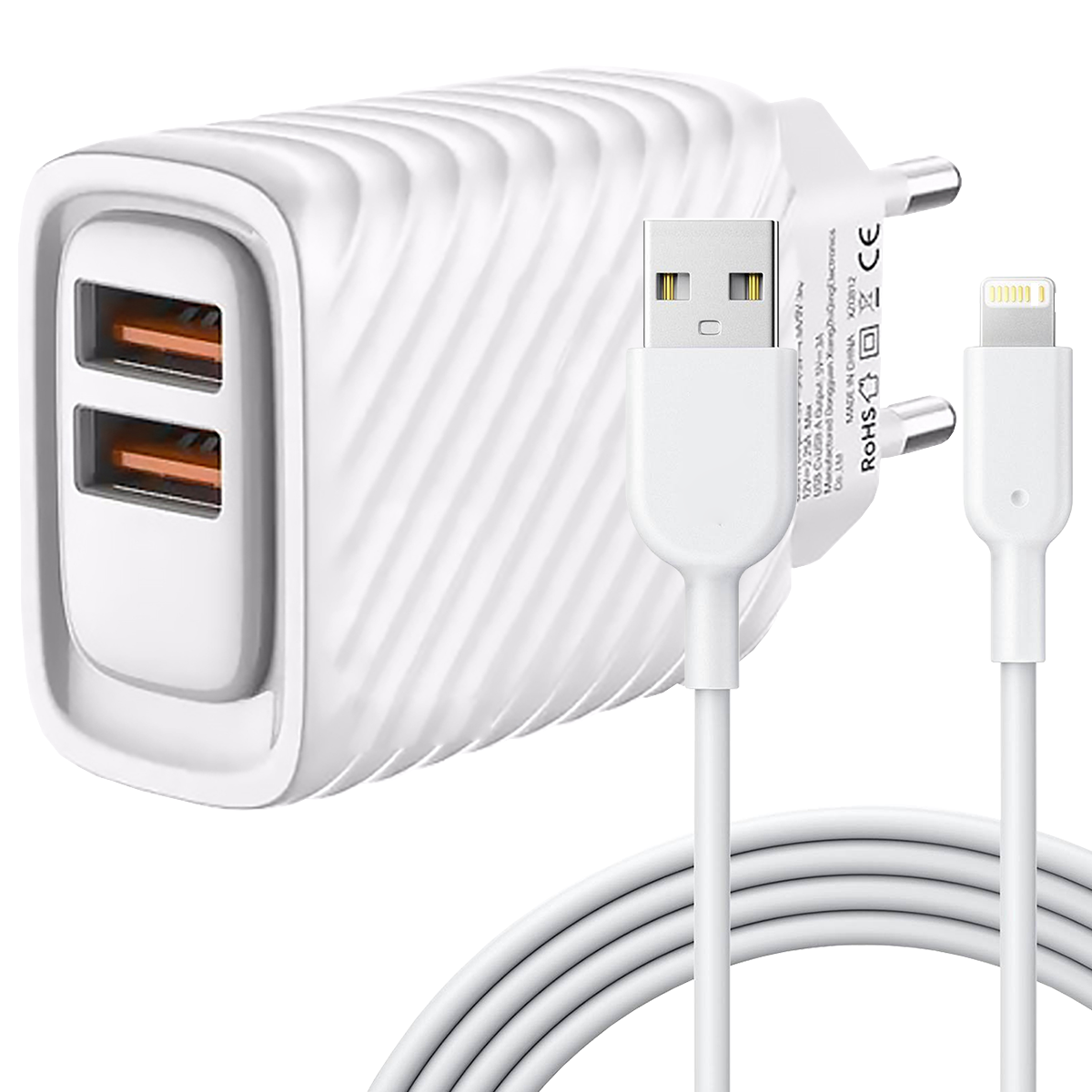 Fonte 3.1A com Cabo iPhone Inova CAR-3115A