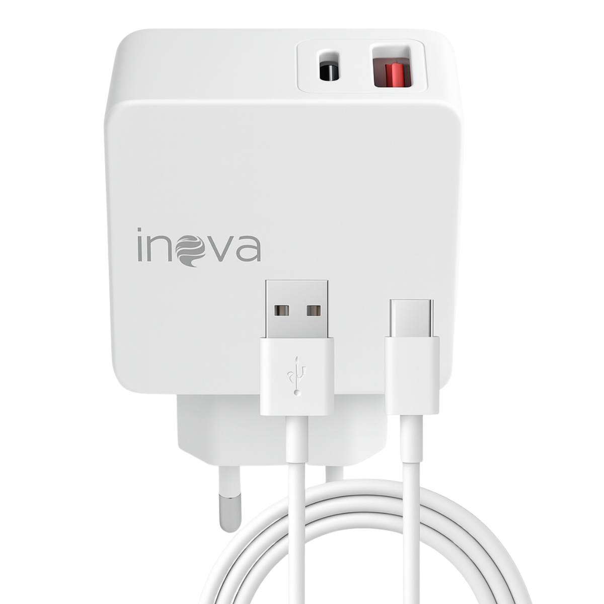 Fonte QC 3.0 e Tipo C 40W + Cabo Tipo C Inova CAR-3134C