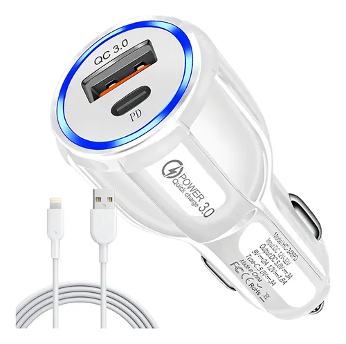 Carregador Veicular 48W TC/USB + Cabo iPhone Inova CAR-3276A